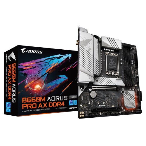 Gigabyte B660M Aorus Pro AX DDR4 12th Gen Micro ATX Motherboard