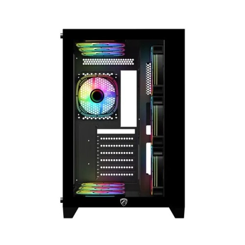 PC Power ICEBERG V2 Black With 650W PSU AND 10 FANS Gaming Case