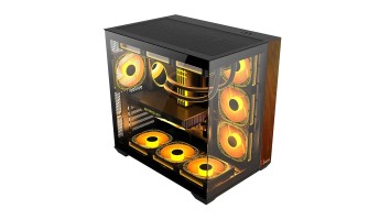 PC POWER DARK WOOD Casing With 7 FANS